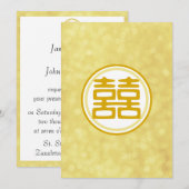 Sparkle Gold Dubbel Geluk - Rond Kaart (Voorkant / Achterkant)