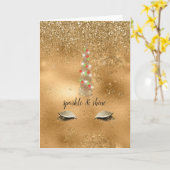 Sparkle Gold Eenhoorn Kaart (Gele Bloem)