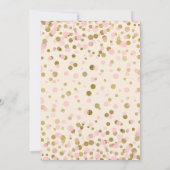 Sparkle Gold en Roze Sprinkles Modern Birthday Kaart (Achterkant)