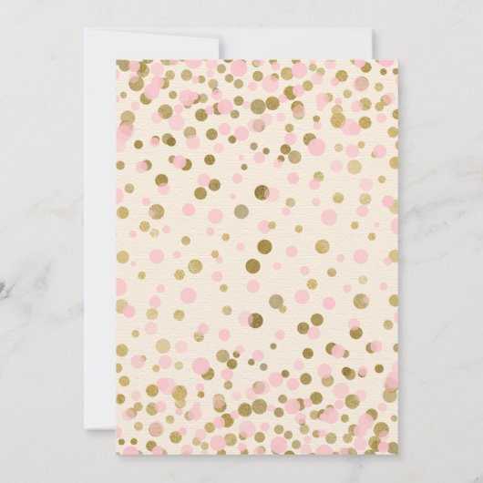 Sparkle Gold en Roze Sprinkles Modern Birthday Kaart (Achterkant)