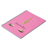 Sparkle Gold Glam Unicorn Notitieboek (Linkerzijde)