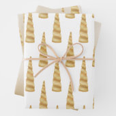 Sparkle Gold Glam Unicorn Verjaardag Inpakpapier Vel (In situ)