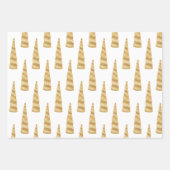 Sparkle Gold Glam Unicorn Verjaardag Inpakpapier Vel (Voorkant)