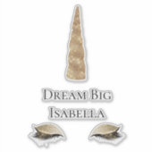 Sparkle Gold Glam Unicorn Waterfles Sticker (Voorkant)