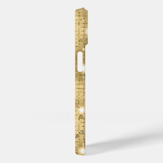 Sparkle Gold Glitter Aangepaste naam Case-Mate iPhone Case (Achterkant / Rechts)