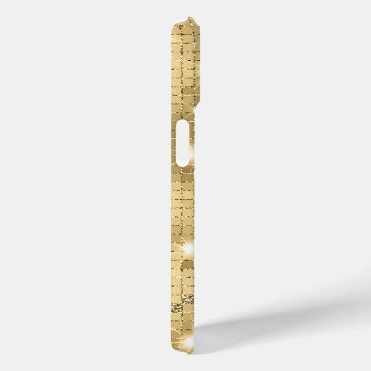 Sparkle Gold Glitter Aangepaste naam Case-Mate iPhone Case (Achterkant / Rechts)