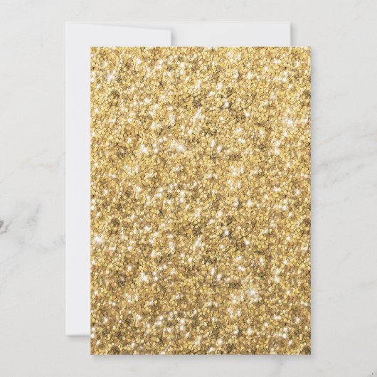 Sparkle Gold Glitter Baby shower Uitnodiging (Achterkant)
