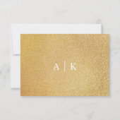 Sparkle Gold Glitter Bruid Bruidegom Initialen Bedankkaart (Voorkant)