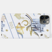 *~* Sparkle Gold Glitter Moon Stars Heart Castle Case-Mate iPhone Case (Achterkant (horizontaal))