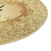Sparkle Gold Heart 50th Wedding Jubileum Snijplank (Hoek)
