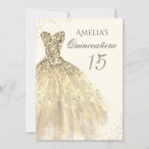 Sparkle Gold Jurk 15e Quinceanera