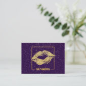Sparkle Gold Kiss en Lijst Visitekaartje (Staand voorkant)