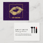 Sparkle Gold Kiss en Lijst Visitekaartje (Voorkant / Achterkant)