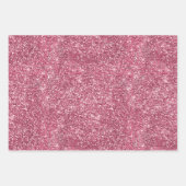 Sparkle Gold Pink Faux Glitter Inpakpapier Vel (Voorkant 2)