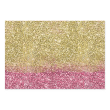 Sparkle Gold Pink Faux Glitter