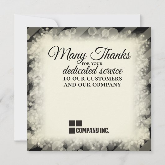 Sparkle Gold Universal Employed Day Card Kaart (Achterkant)