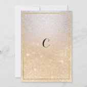 Sparkle Gold Zilver Ombre Glitter Pensioen Party Kaart (Achterkant)