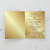 Sparkle Golden 50th Wedding Jubileum Folded (Binnen)