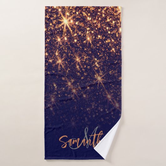 Sparkle Golden Glitter Bad Handdoek (Badhanddoek)