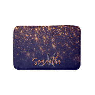 Sparkle Golden Glitter Badmat