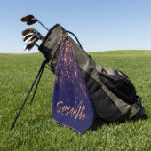 Sparkle Golden Glitter Golfhanddoek (Groen)