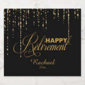 Sparkle, Golden Retirement Party Bier Etiket (Enkel label)