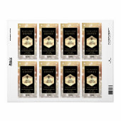  sparkle gouden logo koningin bijenhoningpot etiket (Full Sheet)