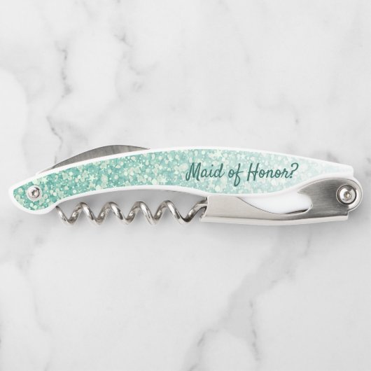 Sparkle Green Glitter Kurkentrekker (Achterkant)