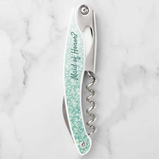 Sparkle Green Glitter Kurkentrekker (Achterkant)