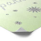 Sparkle Green met Silver Glitter Poster (Hoek)