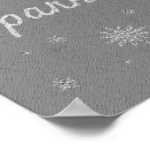 Sparkle Grey met Silver Glitter Poster (Hoek)