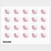 Sparkle Heart Palette Bunny - Pink Magic Kawaii  Ronde Sticker (Vel)