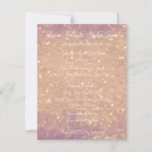 Sparkle Hearts Kaart (Achterkant)