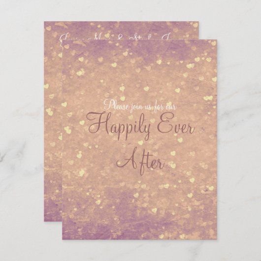 Sparkle Hearts Kaart (Voorkant / Achterkant)