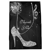 Sparkle Heels Black Disco Ball Birthday Hartelijk Medium Cadeauzakje (Voorkant)
