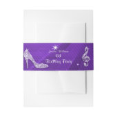 Sparkle Heels Paars Disco Ball Birthday Uitnodigingen Wikkel (Voorkant Voorbeeld)