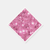 Sparkle Hete Roze Sterren Glitter Servet (Hoek)