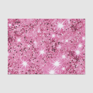 Sparkle Hete Roze Sterren Glitter Tissuepapier