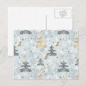 Sparkle Holiday Christmas Tree Snowflake Pattern Feestdagenkaart (Voorkant / Achterkant)