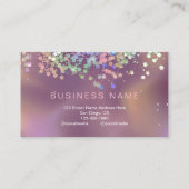 Sparkle Holografische Glitter Elegante Schoonheids Visitekaartje (Achterkant)