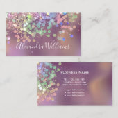 Sparkle Holographic Glitter Elegant Makeup Artist Visitekaartje (Voorkant / Achterkant)