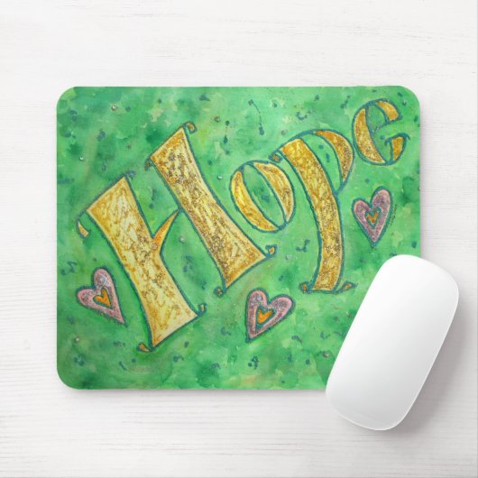 Sparkle Hope Word Art Custom Design Mousepad Muismat (Met muis)