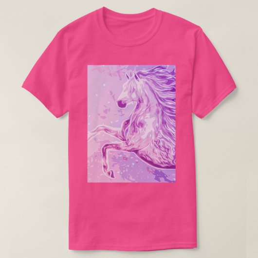 Sparkle Horse Pinks en Lavender T-shirt (Design voorkant)