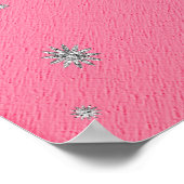 Sparkle Hot Pink met Silver Glitter Poster (Hoek)