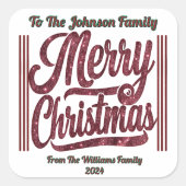Sparkle in de vreugde van Kerstmis! Vierkante Sticker (Voorkant)