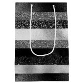 Sparkle in zilver en zwart medium cadeauzakje (Achterkant)