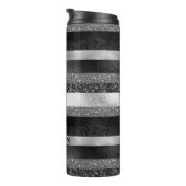 Sparkle in zilver en zwart thermosbeker (Geroteerd rechts)