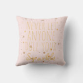 Sparkle Inspirerend Quote Girly Blush Pink Gold Kussen (Achterkant)