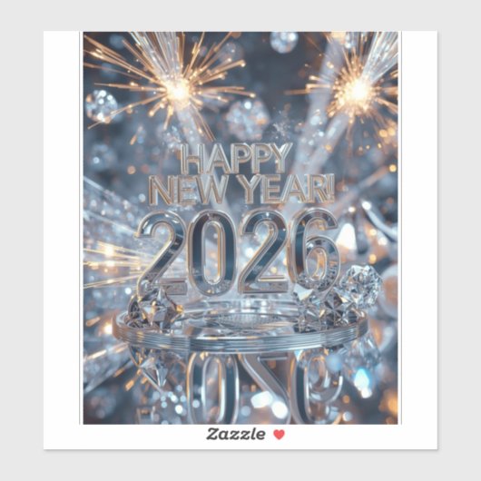 Sparkle into the New Year Sticker (Vel)