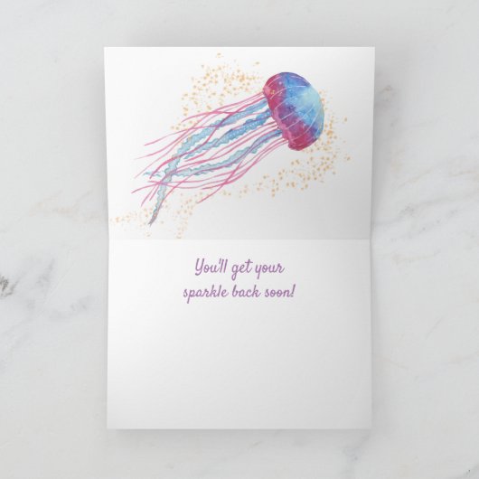 Sparkle Jellyfish krijgt een goed idee Kaart (Binnen)